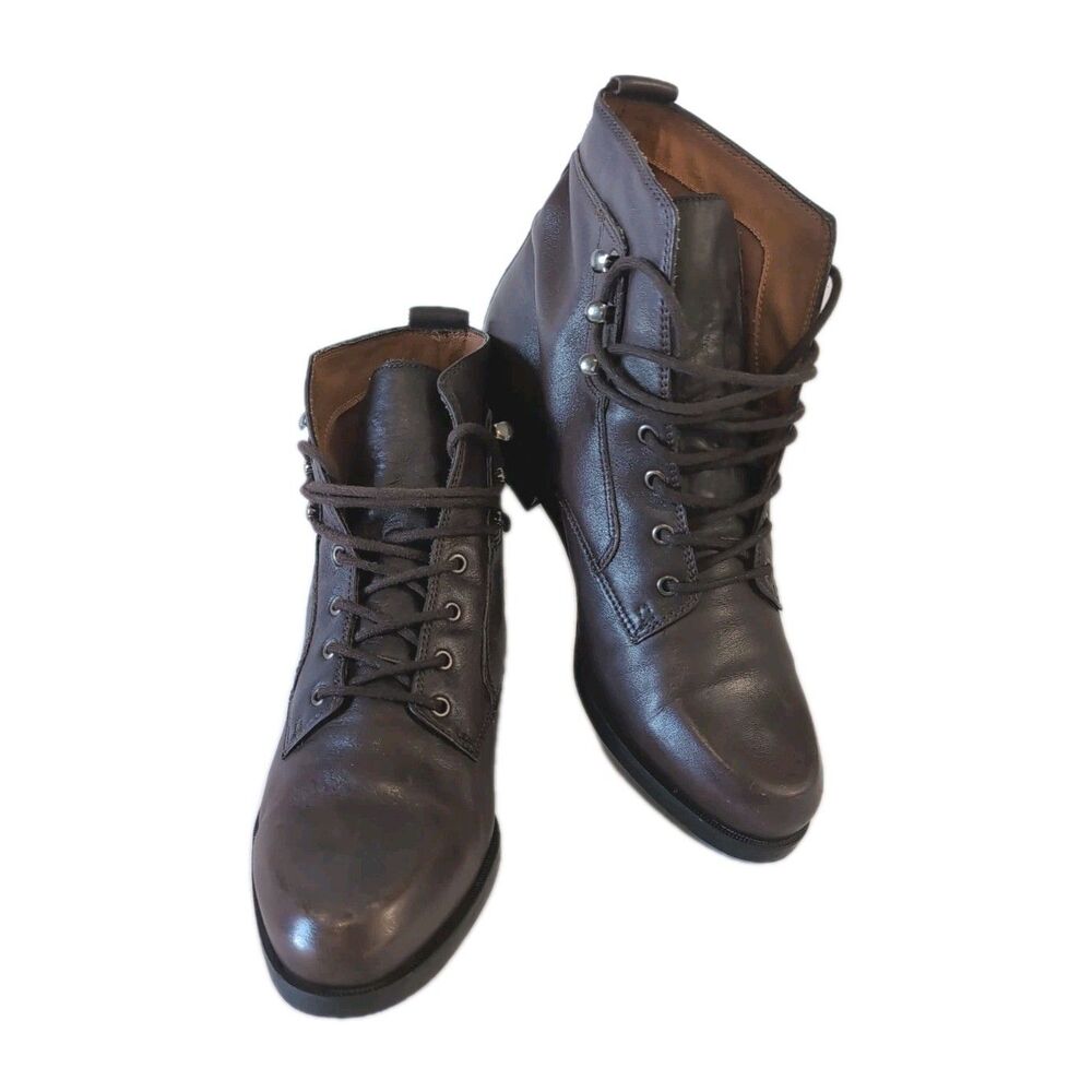 Enzo Angiolini Brown Ankle Boots genuine leather